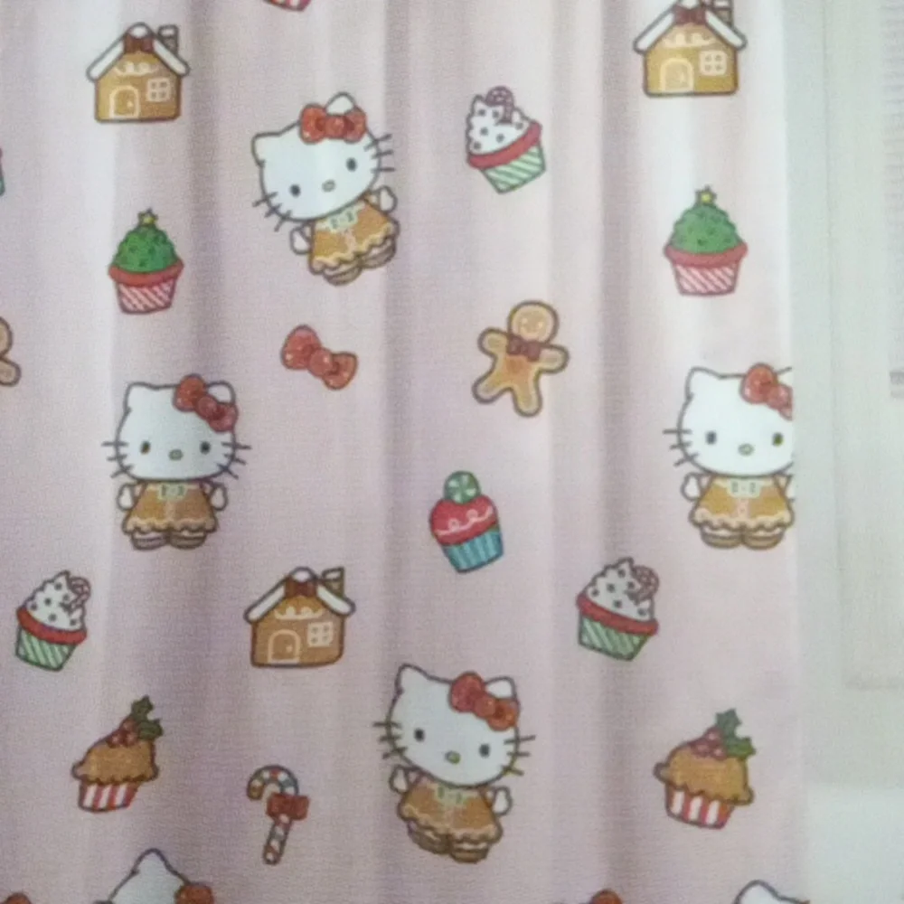 Hello Kitty Gingerbread Shower Curtain New